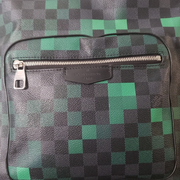 Louis Vuitton Backpack Limited Edition Damier Graphite Pixel,Green&blk - Picture 2 of 9
